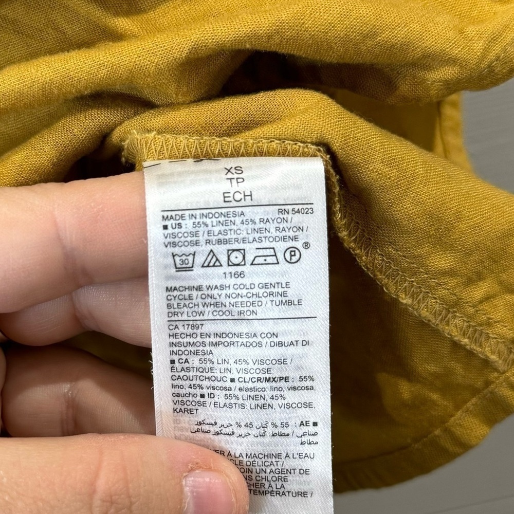 Old Navy | Linen Blend Puff Sleeve Top Size XS - Picture 5 of 8